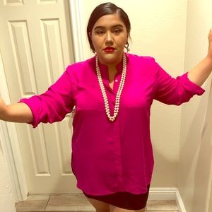 INC PINK WOMANS BLOUSE